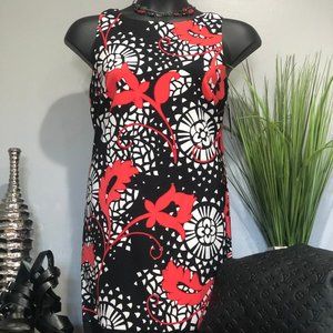 CASUAL BLACK/WHITE/RED DRESS
